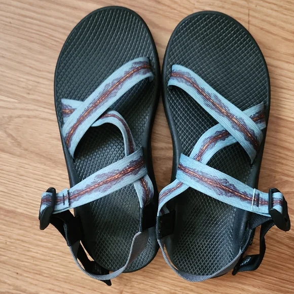 Chaco | Shoes | Chaco Blue And Brown Mens Sandals | Poshmark display picture 2